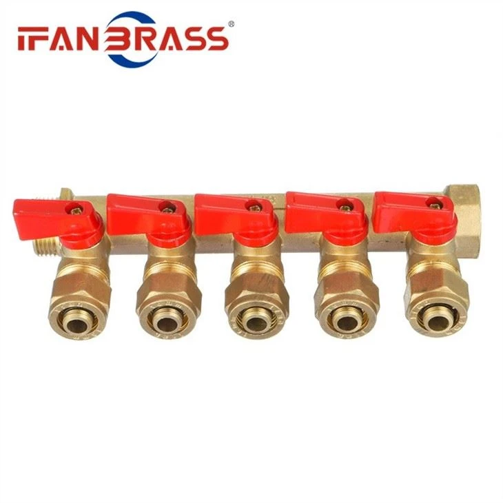 pex manifold with valves